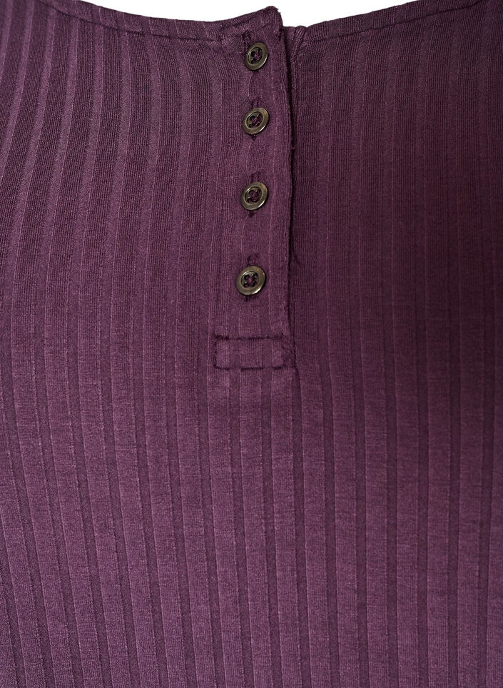 Nightgown in viscose jersey with a ribbed texture, Purple, Packshot image number 2