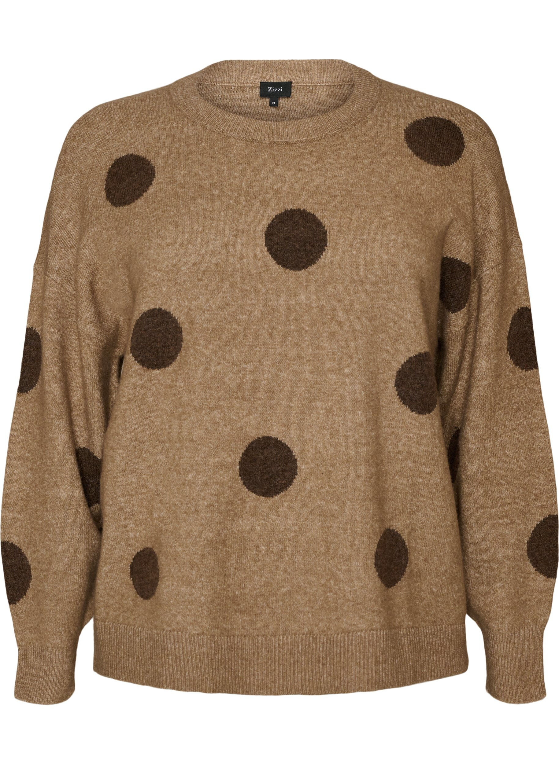 Knitted blouse with a dotted pattern