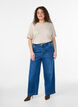 Kiana jeans with a straight fit and high waist, Blue, Model image number 0