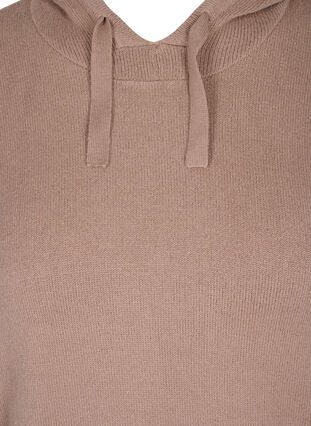 Mottled knitted sweater with hood, Iron Mel., Packshot image number 2