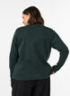 Long-sleeved basic T-shirt with round neck, Green, Model image number 2