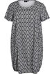 Short-sleeved cotton dress with print, Black, Packshot image number 0
