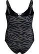 Swimsuit with animal print and string detail, Green, Packshot image number 1