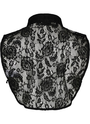 Collar with lace, Black, Packshot image number 1