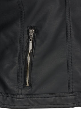 Imitation leather jacket, Black, Packshot image number 2