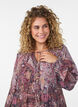 Midi dress with paisley print and elastic waist, Purple, Model image number 2