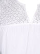 Dress in a cotton blend with linen and crochet detail, Bright White, Packshot image number 2
