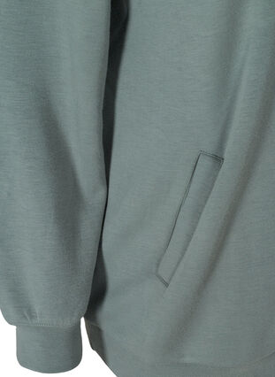 Sweatshirt with pockets and hood, Balsam Green, Packshot image number 3