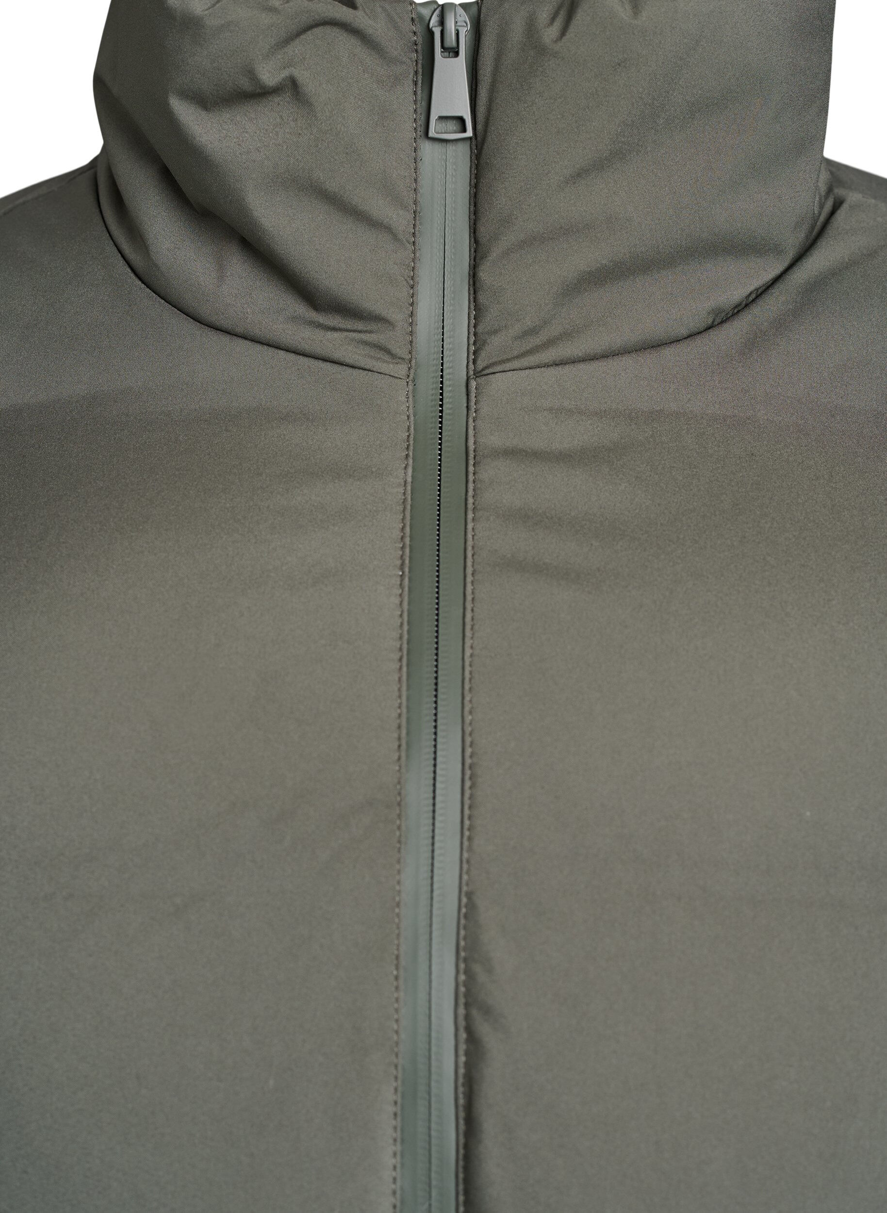 Zizzifashion Mid-length puffer jacket with adjustable waist, Dark Grey, Packshot image number 2