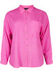 Long-sleeved linen and viscose shirt, Pink, Packshot image number 0