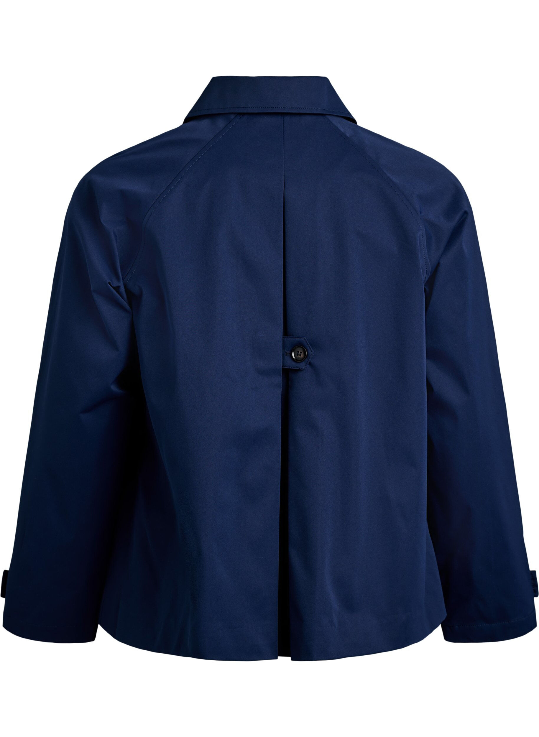 Zizzifashion Short trench coat with collar and raglan sleeves, Blue, Packshot image number 1