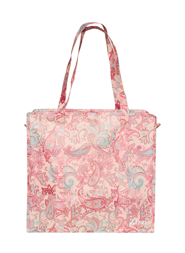 Shopping bag with zipper, Red, Packshot image number 1
