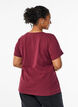 Basic plain cotton t-shirt, Dark Bordeaux, Model image number 2