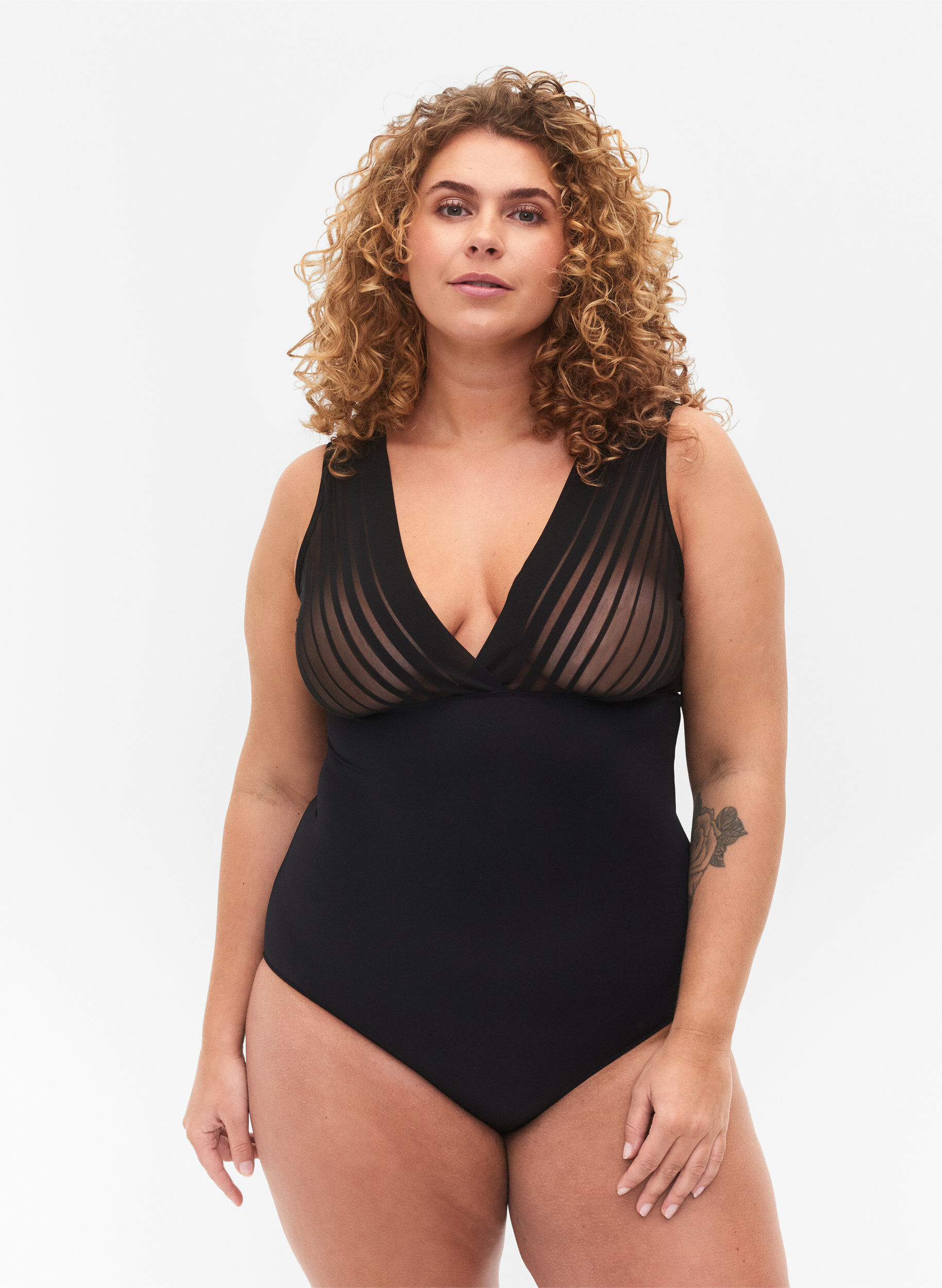 Zizzifashion Body with mesh, Black, Model image number 0