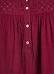 Blouse in cotton muslin with broderie anglaise, Dark Bordeaux, Packshot image number 2