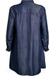 Short denim dress in lyocell with press studs, Blue, Packshot image number 1