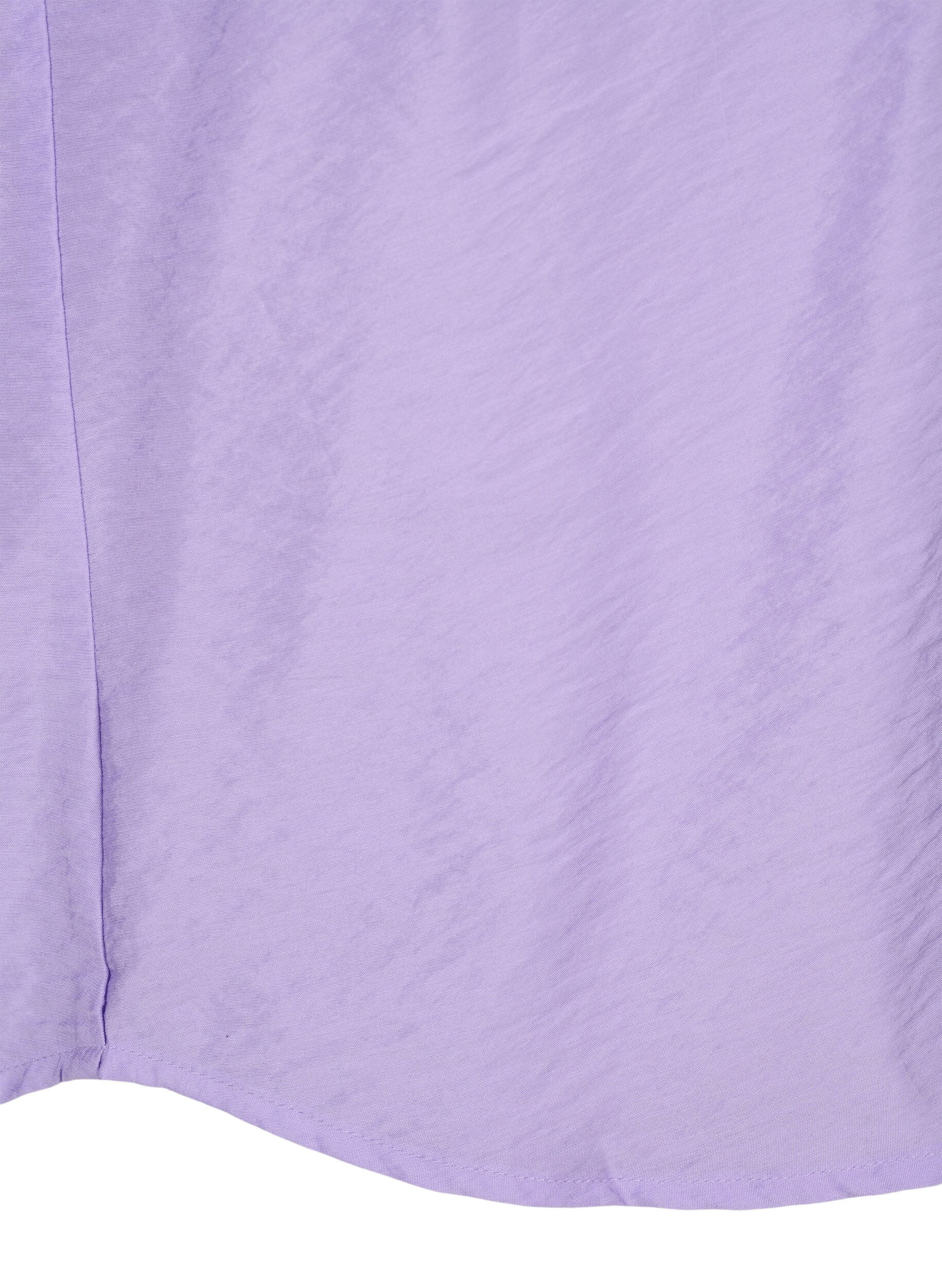 Zizzifashion Short sleeve blouse in viscose, Violet Tulip, Packshot image number 3