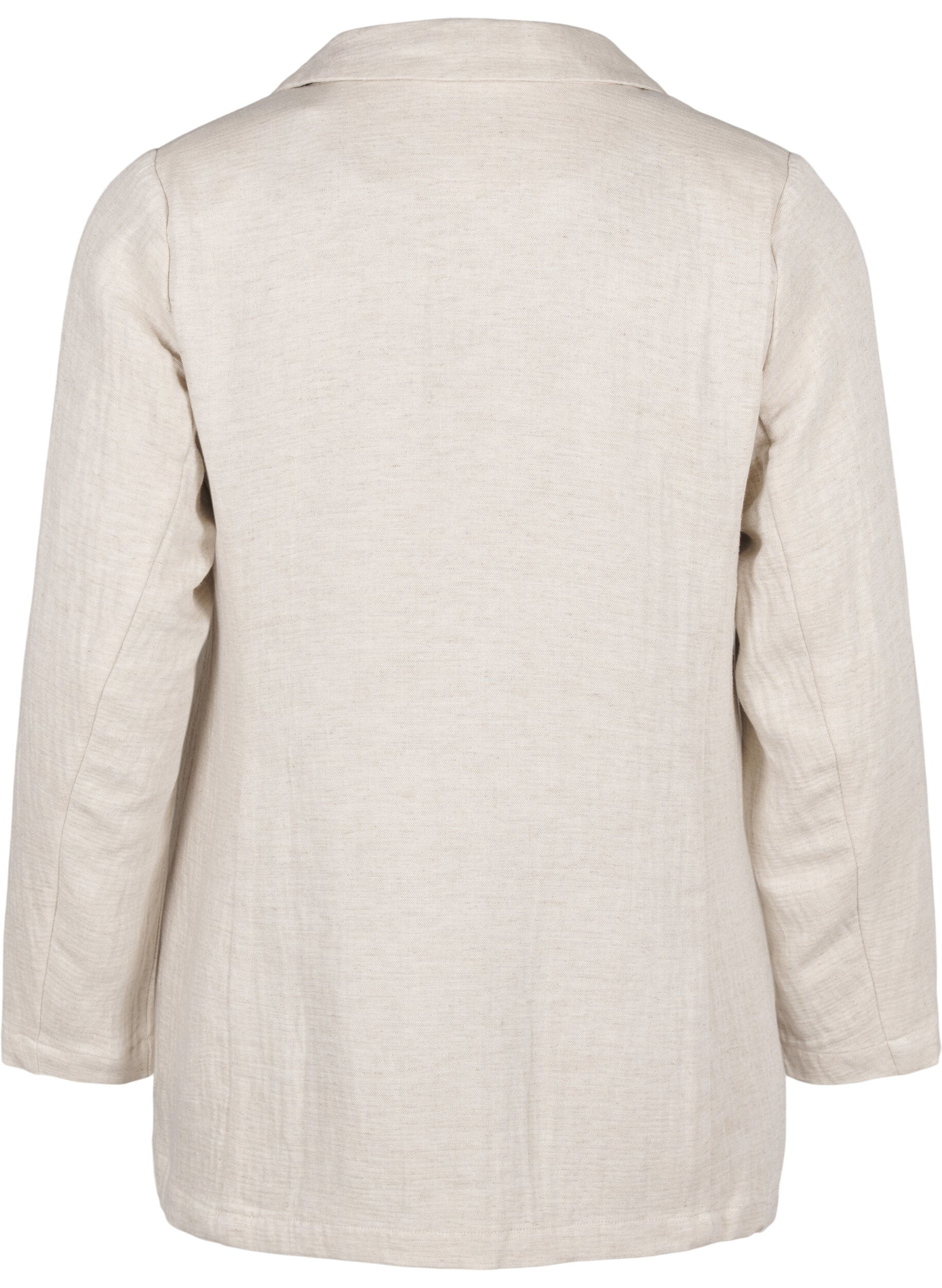 Zizzifashion Blazer in a material blend with linen, Rainy Day, Packshot image number 1