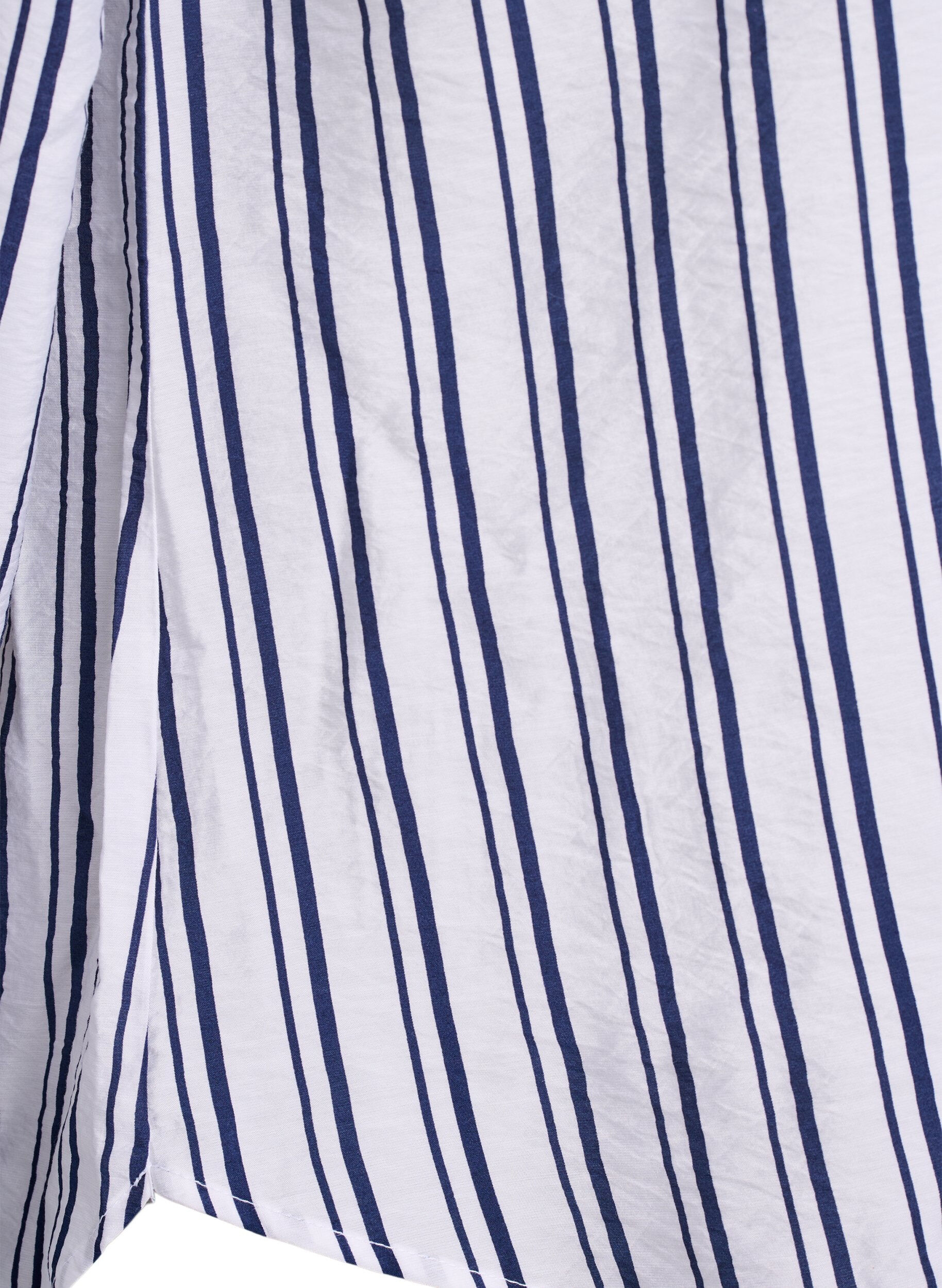 Zizzifashion FLASH - Striped shirt blouse with V-neck, White, Packshot image number 3