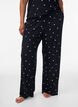 Pyjama bottoms with ribbed texture and floral print, Black, Model image number 3