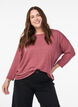 Jersey blouse with 3/4 sleeves, Red, Model image number 0