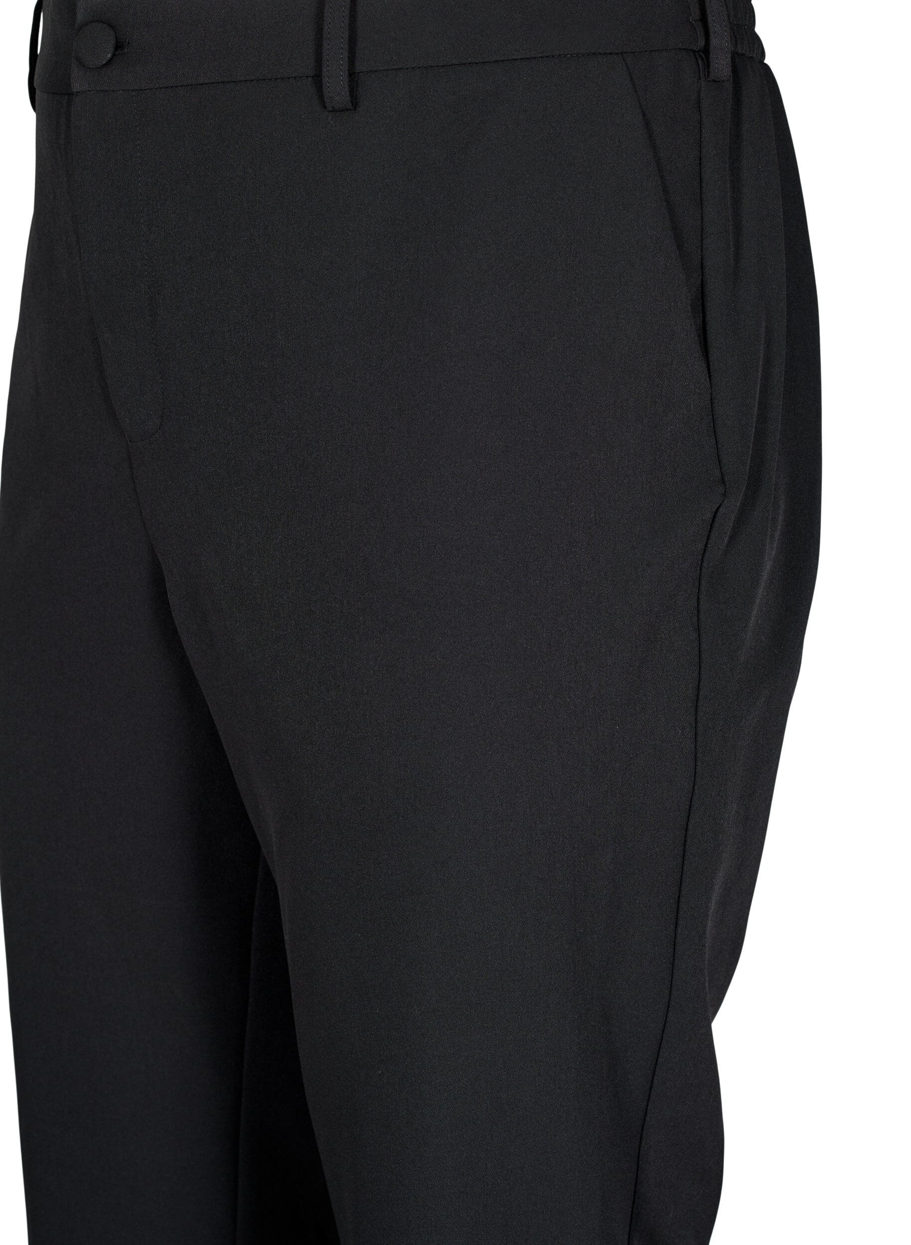 Zizzifashion Trousers with pockets and straight leg, Black, Packshot image number 2