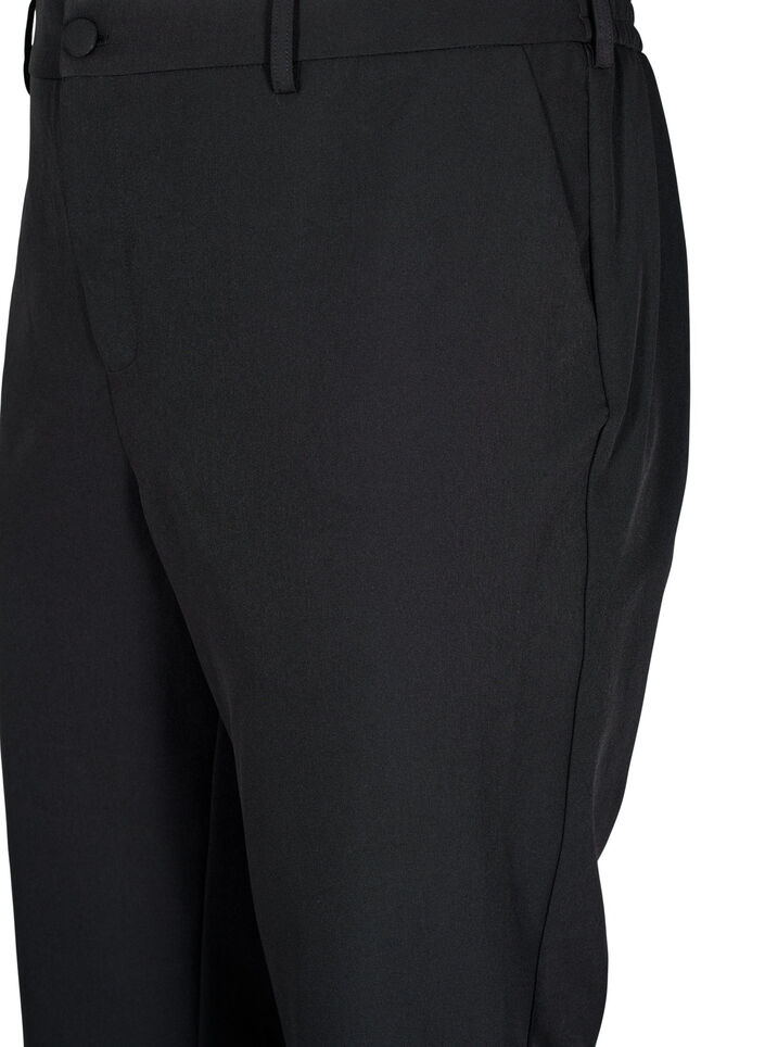 Trousers with pockets and straight leg, Black, Packshot image number 2