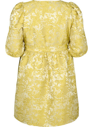 Short wrap dress with 3/4 sleeves, Pear Liqueur, Packshot image number 1