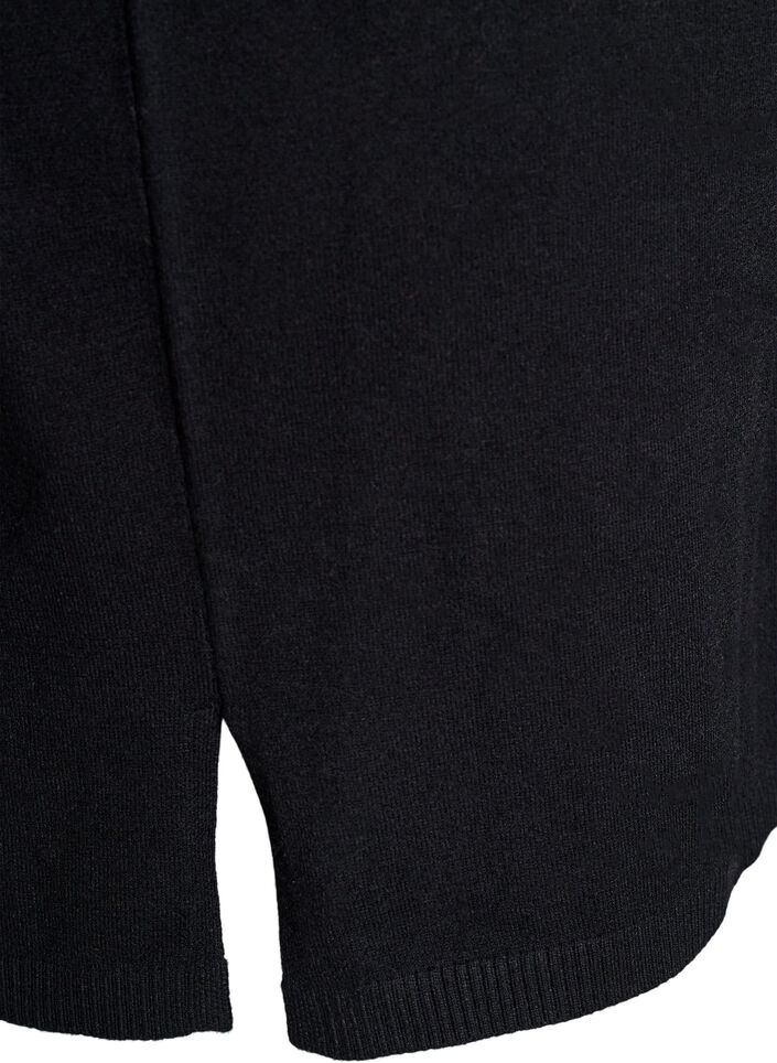 Short knit dress with centre seam and pockets, Black, Packshot image number 4