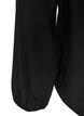 Viscose blouse with a V-neck and long sleeves, Black, Packshot image number 3