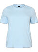 Cotton T-shirt with wavy contrasting edges, Light Blue, Packshot image number 0