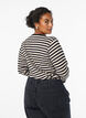 Striped blouse with long sleeves, Black, Model image number 2