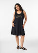 Sleeveless A-line dress, Black, Model image number 1