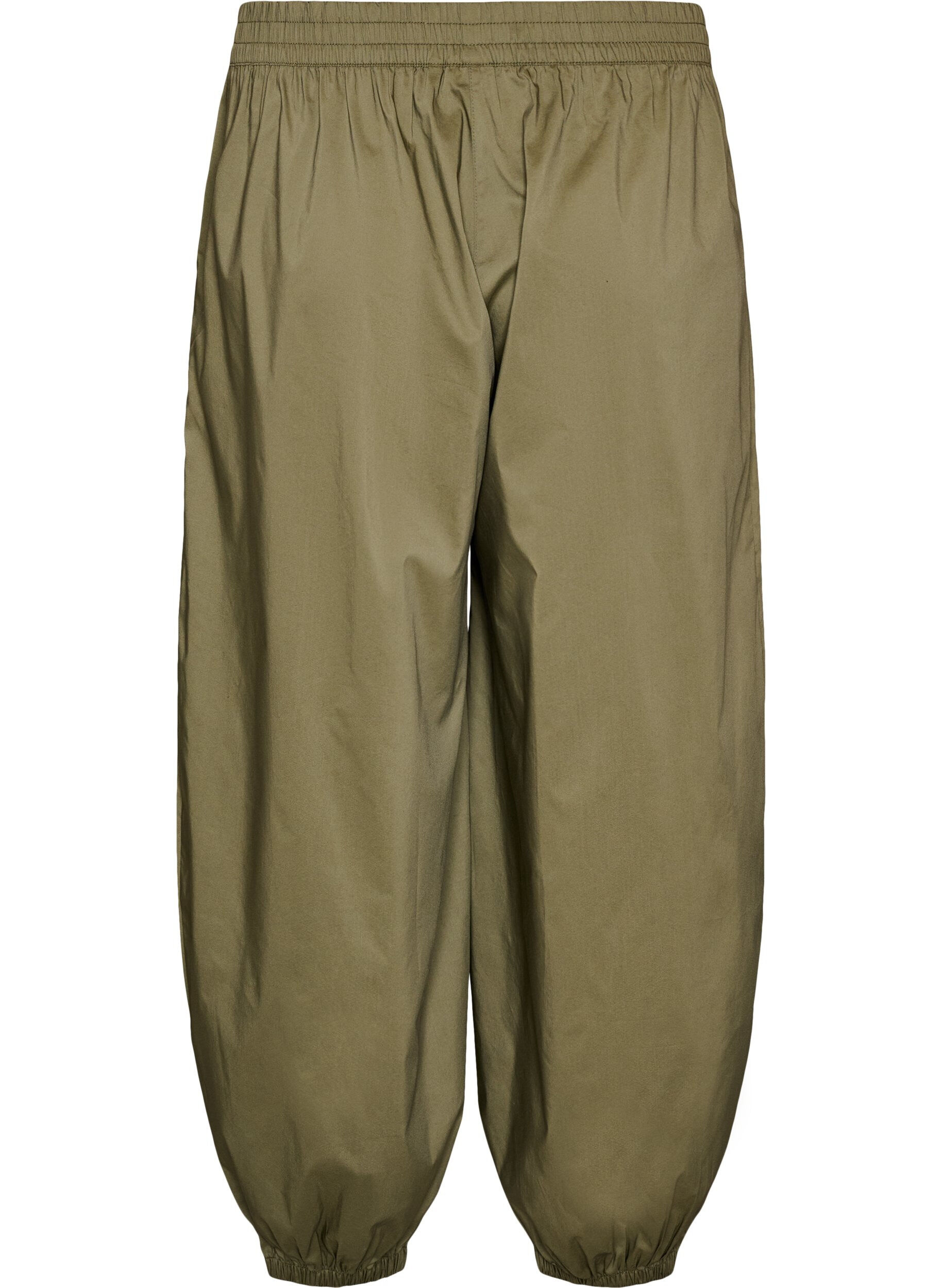 Zizzifashion Balloon trousers with pockets and an elasticated waistband, Green, Packshot image number 1
