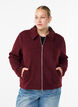 Short jacket with zipper, Dark Bordeaux, Model image number 0