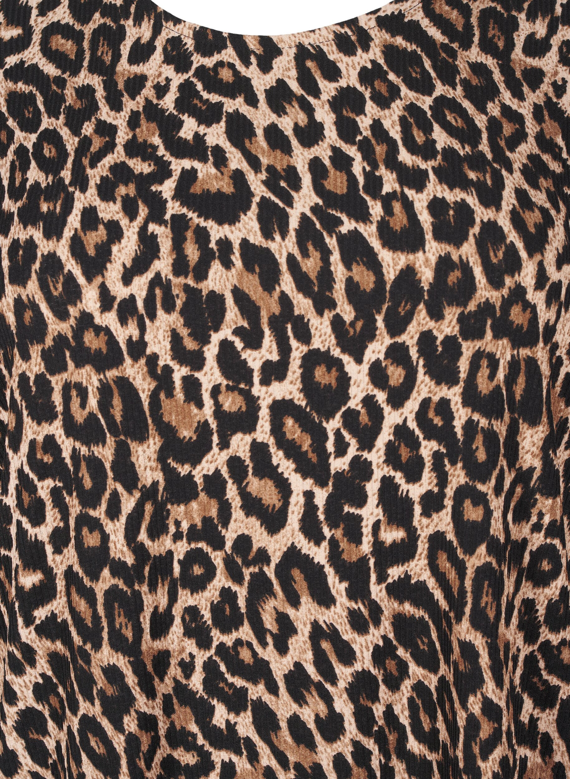 ZizzifashionBlouse with long sleeves and leopard print, Brown, Packshot image number 2