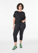 Close-fit workout capris, Black, Model image number 1