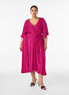 Pleated midi dress with batwing sleeves, Pink, Model image number 0