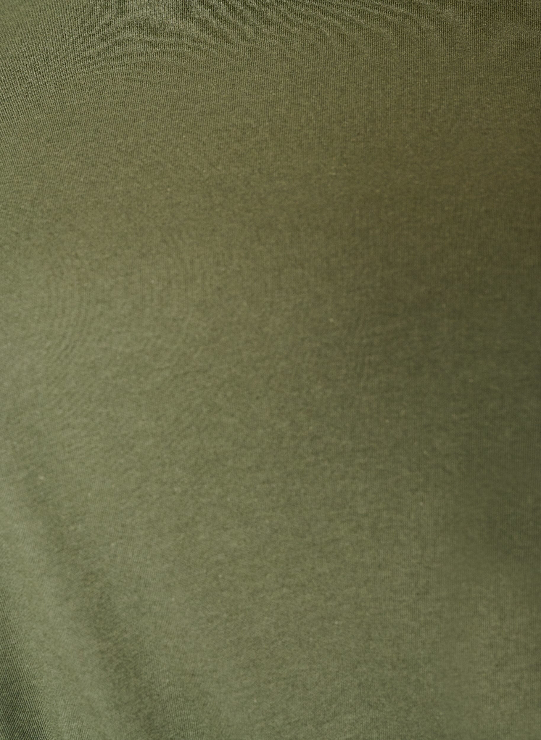 Zizzifashion Cotton dress with broderie anglaise sleeves and a tie-waist, Green, Packshot image number 2