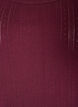 Night top in organic cotton with a textured pattern, Dark Bordeaux, Packshot image number 2