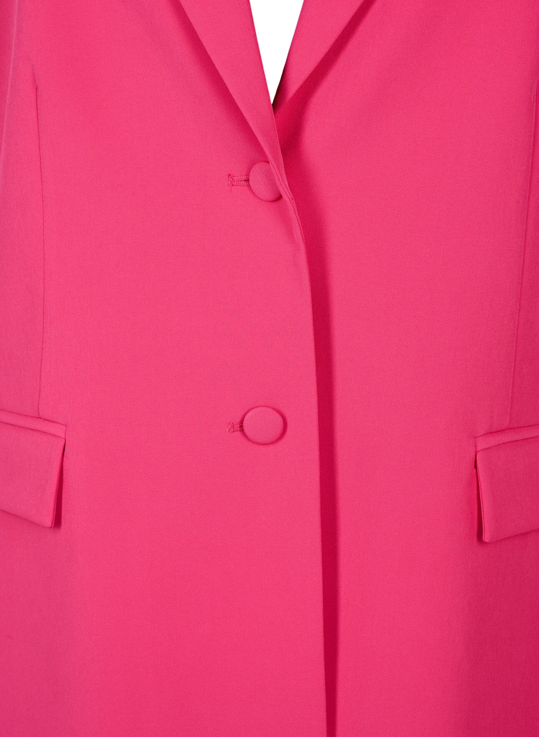 Zizzifashion Classic blazer with button fastening, Pink Yarrow, Packshot image number 2