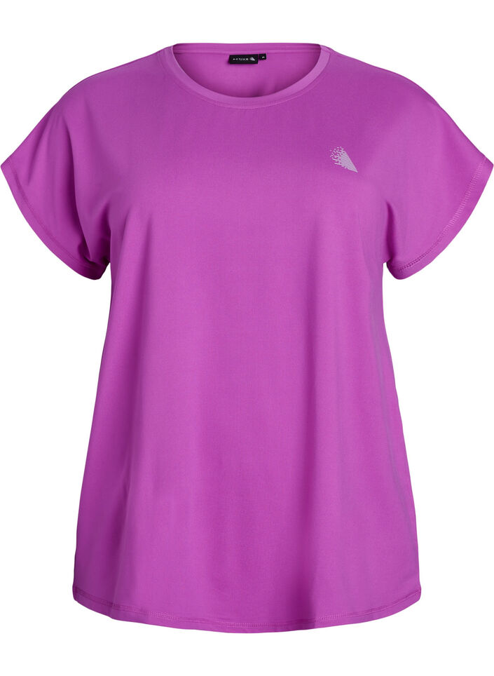 Solid-coloured training T-shirt, Purple, Packshot image number 0