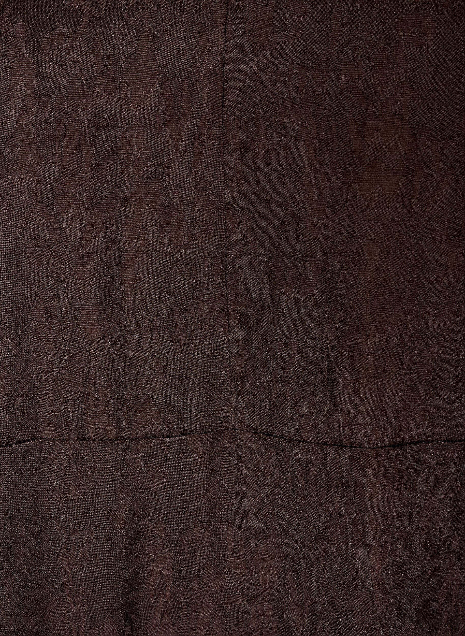 ZizzifashionMidi jacquard dress with paisley pattern and wing sleeves, Brown, Packshot image number 2