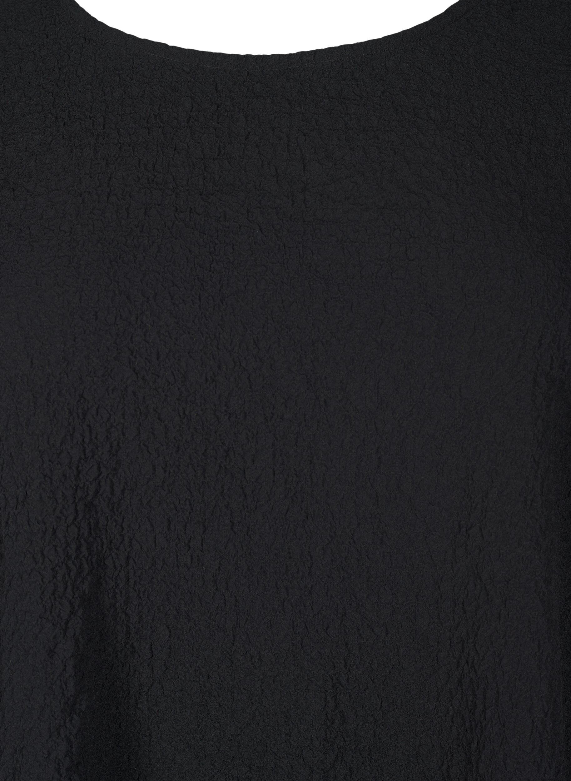 Zizzifashion FLASH - Long-sleeved tunic with a round neck, Black, Packshot image number 2