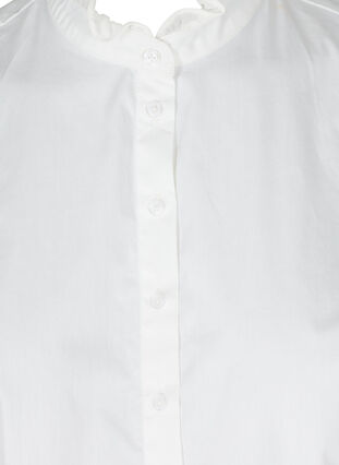Loose shirt collar with ruffled trim, Bright White, Packshot image number 2