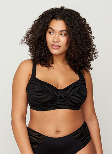 Figa underwired bra with pattern, Black, Model image number 0