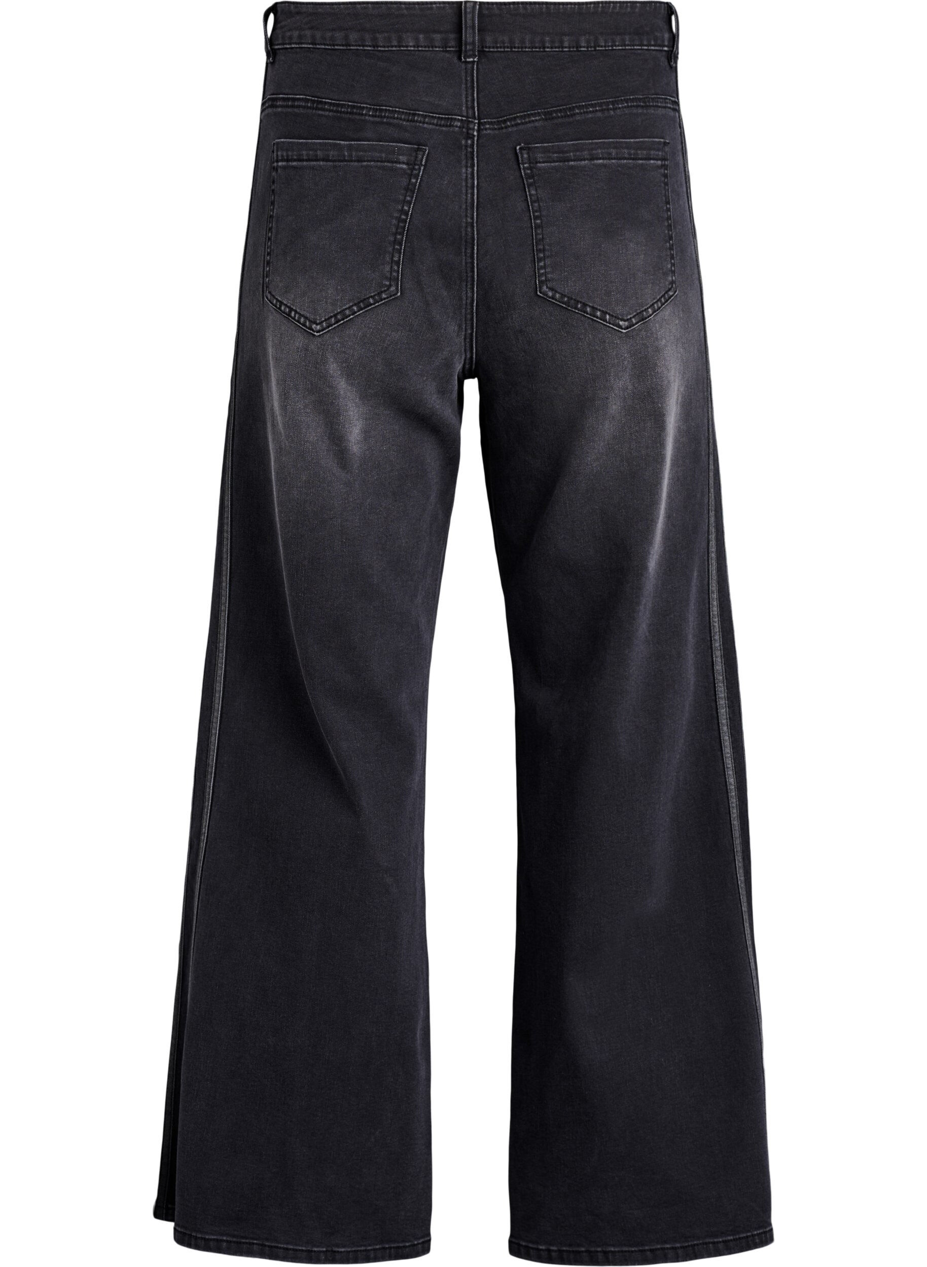 ZizzifashionWide fit jeans with vertical denim details, Dark Grey, Packshot image number 1