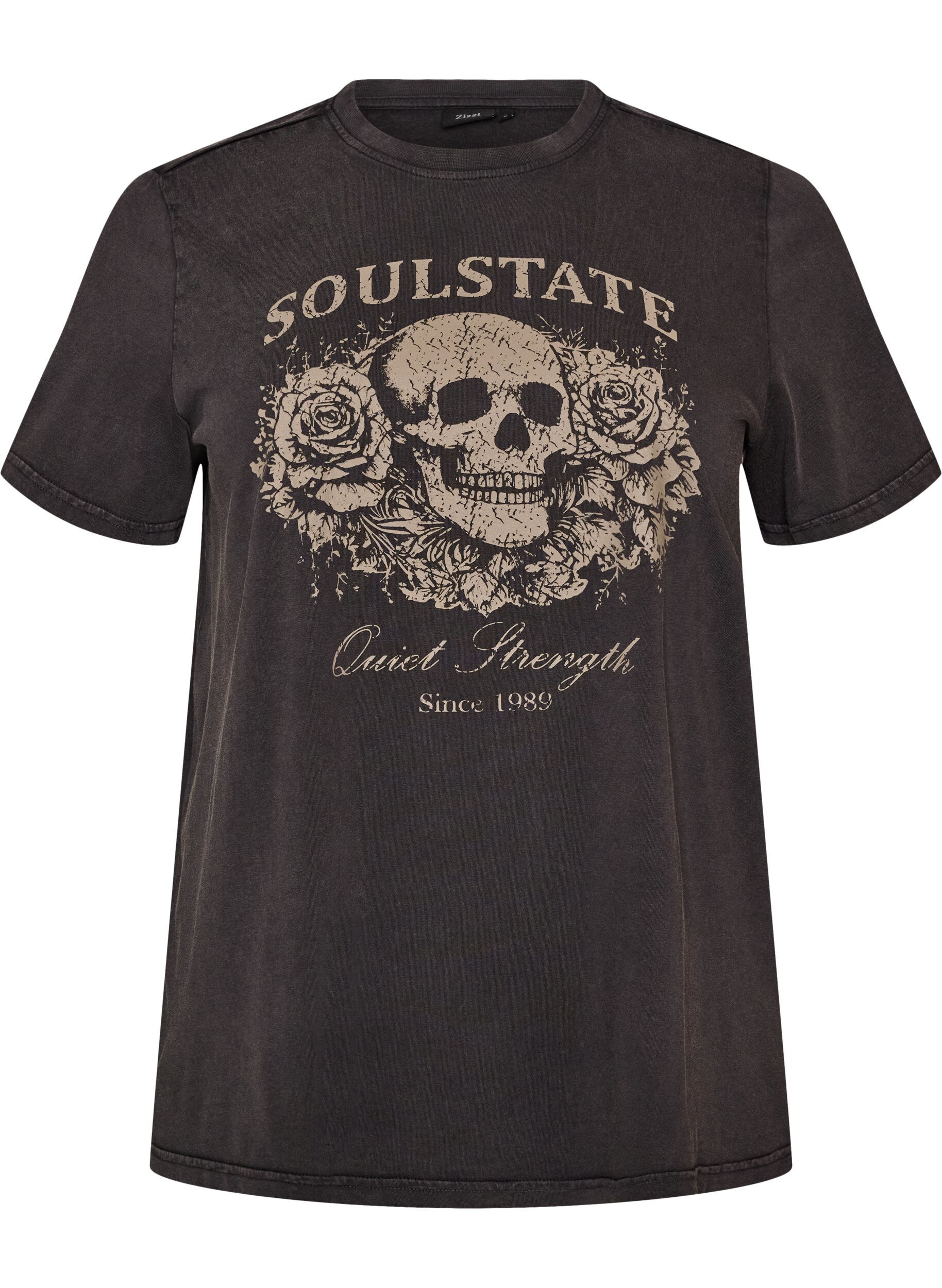ZizzifashionOrganic cotton graphic T-shirt, Beige, Packshot image number 0
