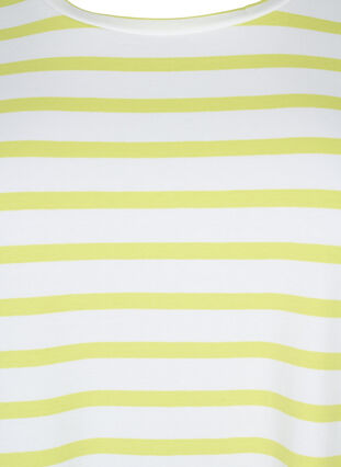 Striped cotton t-shirt, Wild Lime Stripes, Packshot image number 2