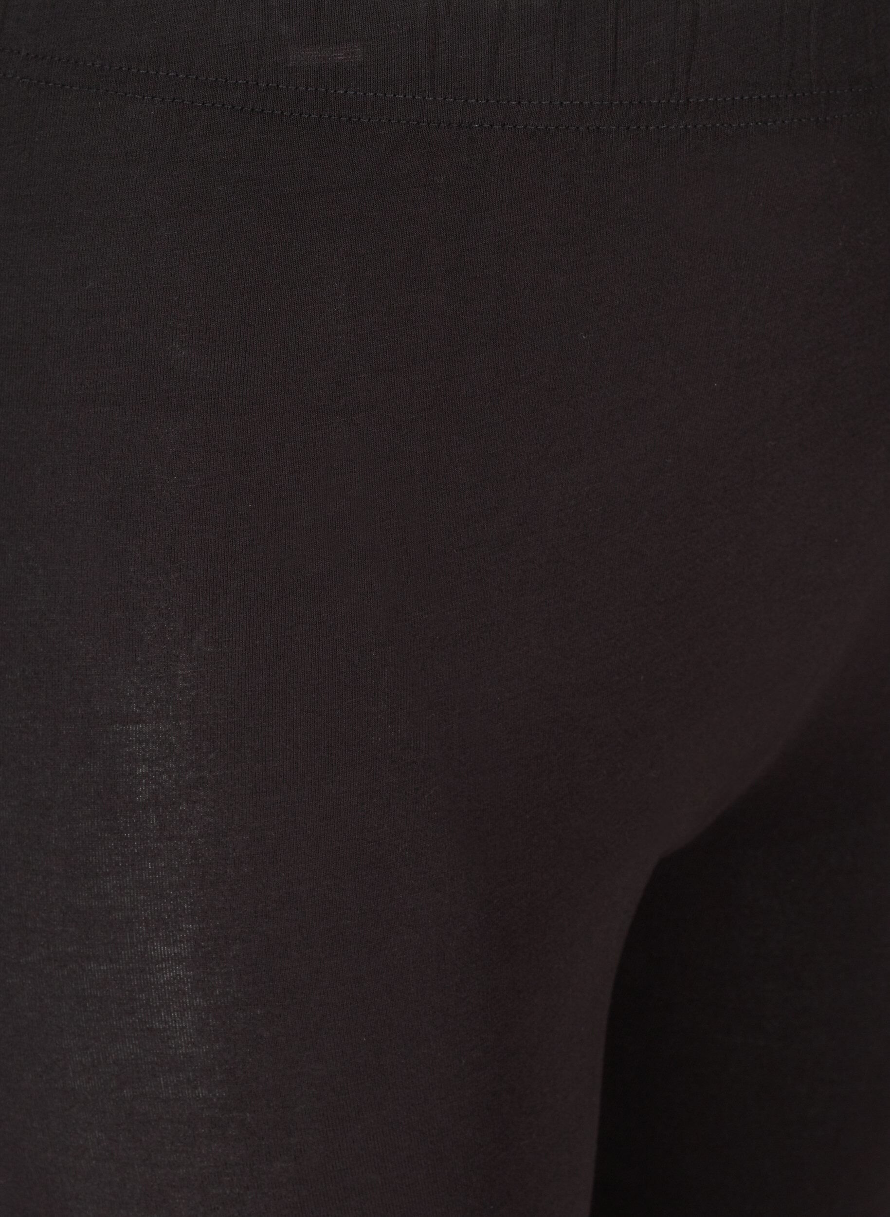 Zizzifashion Viscose blend leggings with decorative rhinestones, Black, Packshot image number 2